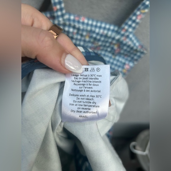 Rouje Anael Blue Checkered Floral Dress - Picture 11 of 11